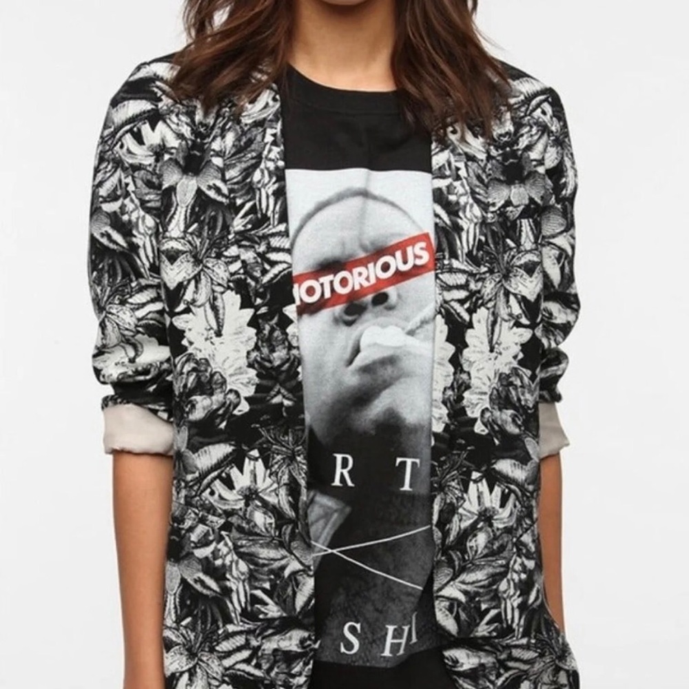 Uniqlo Silence + Noise Floral Blazer Jacket, Sz XS